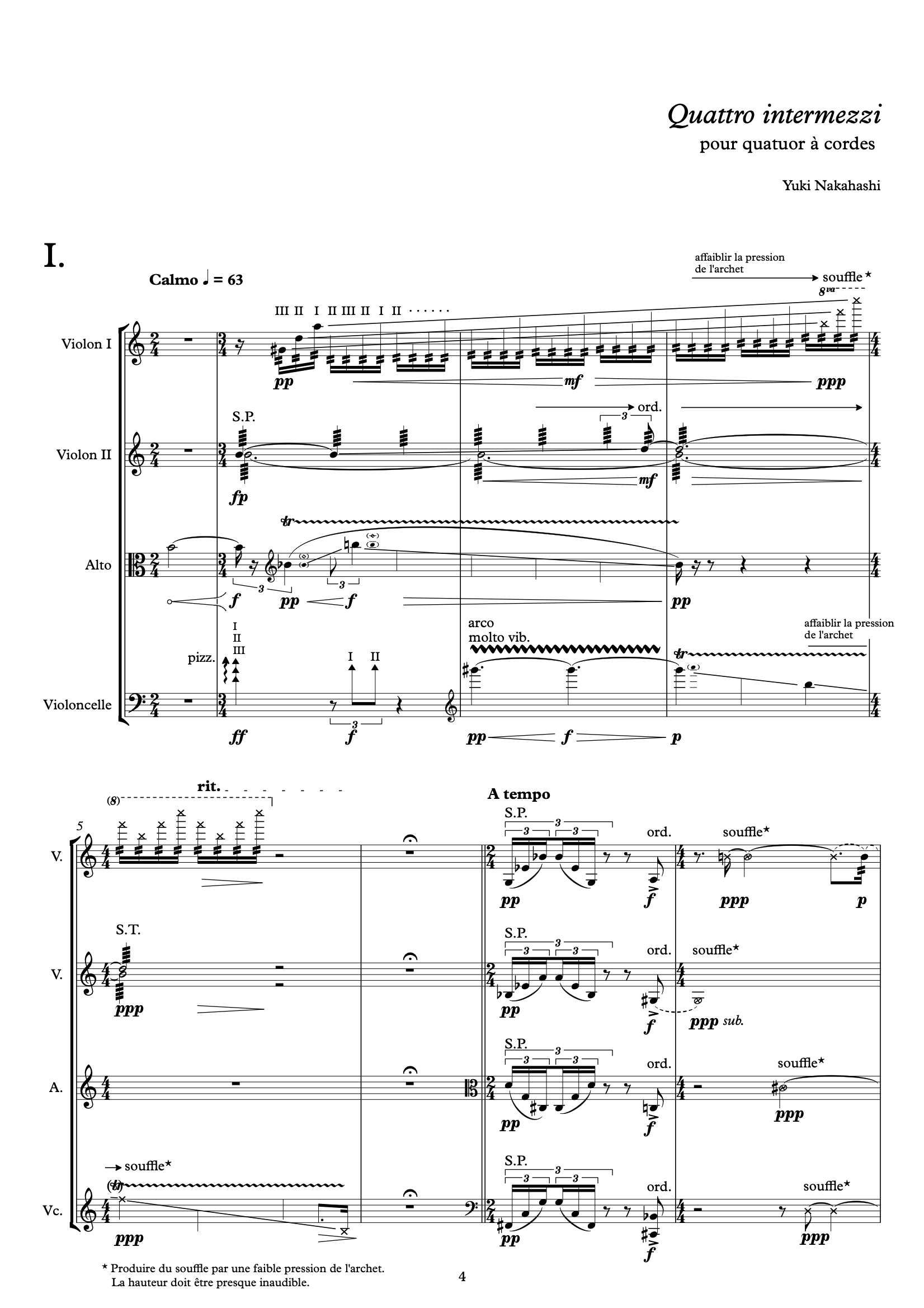 Quattro intermezzi Sample